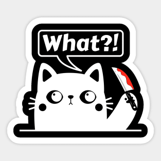 Funny Killer Cat Sticker